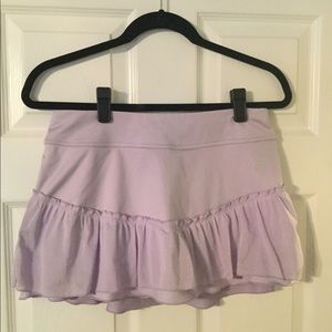 Head tennis/workout skort medium lavender w/ruffle